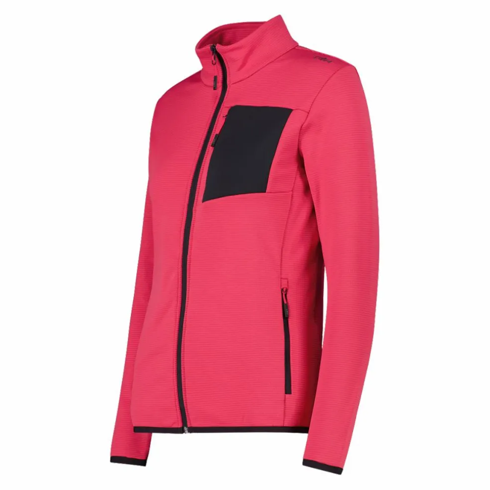 Pile Grid Tech con zip da donna