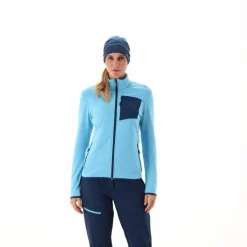 Pile Grid Tech con zip da donna