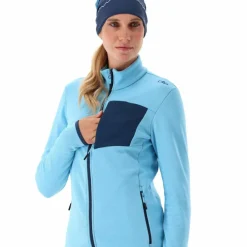 Pile Grid Tech con zip da donna