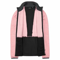 Pile Grid Tech con zip da donna melange