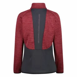 Pile Grid Tech con zip da donna melange