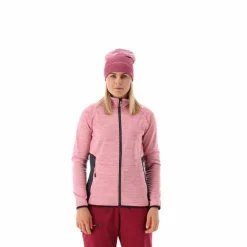 Pile Grid Tech con zip da donna melange