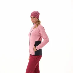Pile Grid Tech con zip da donna melange