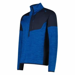 Pile Grid Tech mezza zip melange da uomo