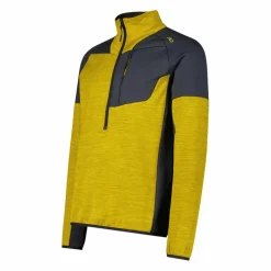 Pile Grid Tech mezza zip melange da uomo