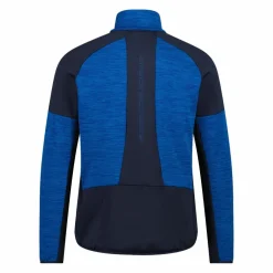 Pile Grid Tech mezza zip melange da uomo