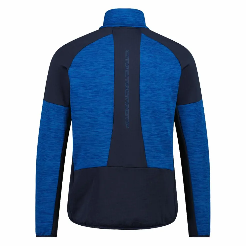 Pile Grid Tech mezza zip melange da uomo