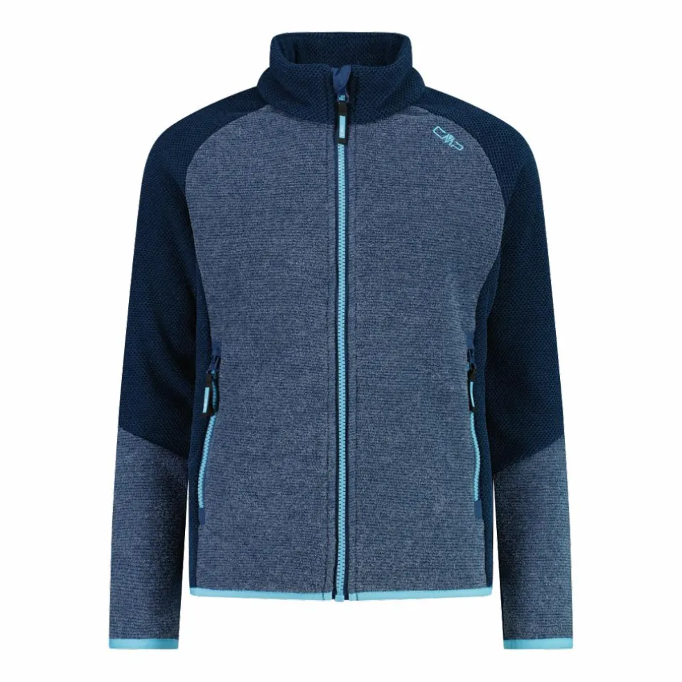 Pile Knit Tech melange da bambina nido d'ape