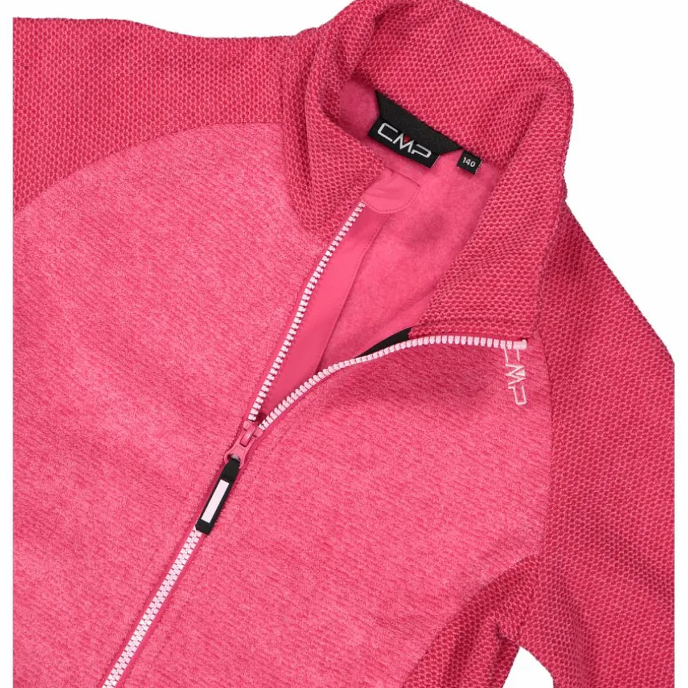 Pile Knit Tech melange da bambina nido d'ape