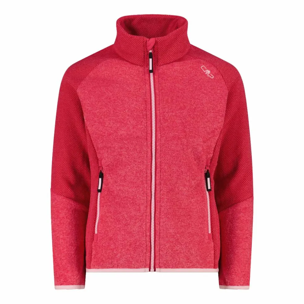 Pile Knit Tech melange da bambina nido d'ape