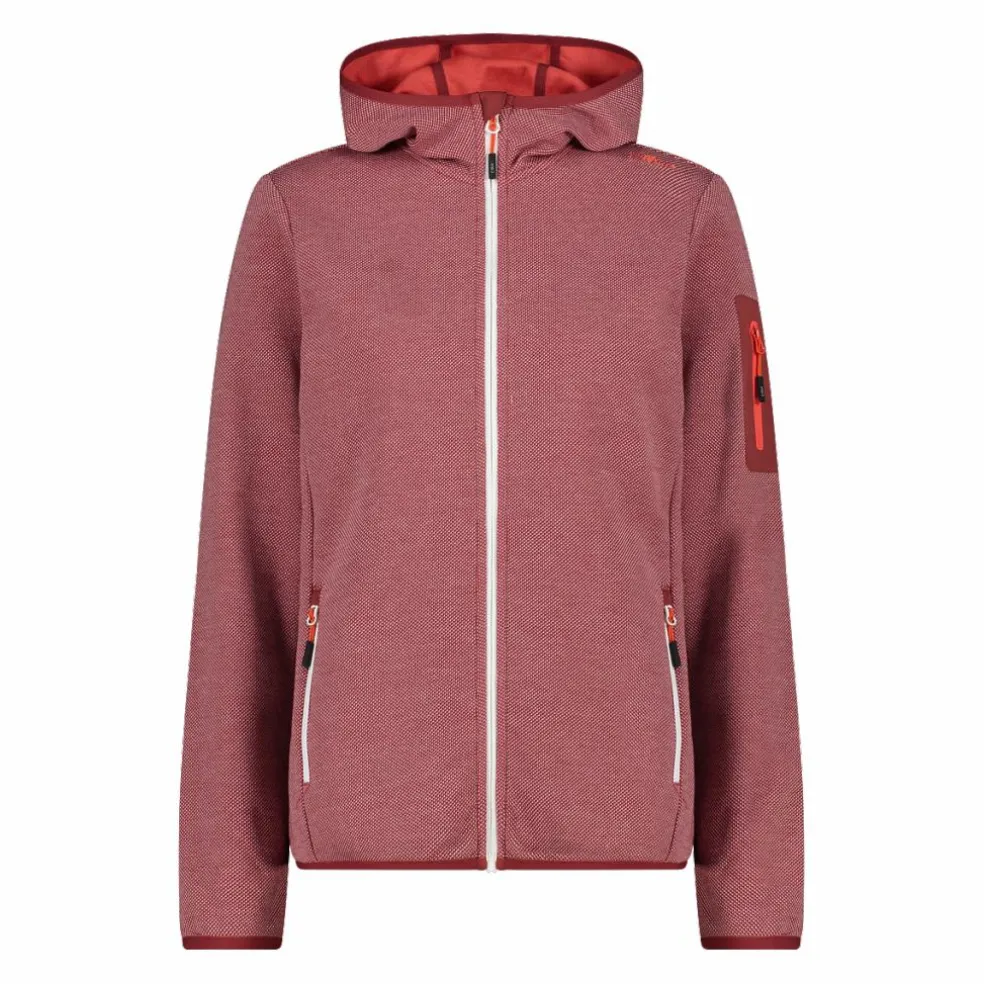 Pile Knit-tech con cappuccio e mesh