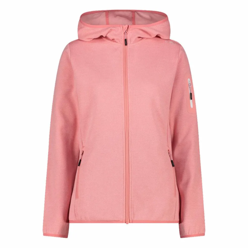 Pile Knit-tech con cappuccio e mesh