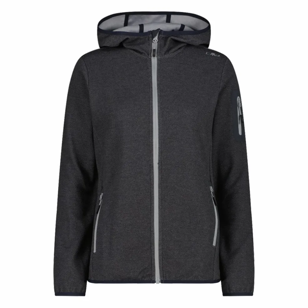 Pile Knit-tech con cappuccio e mesh