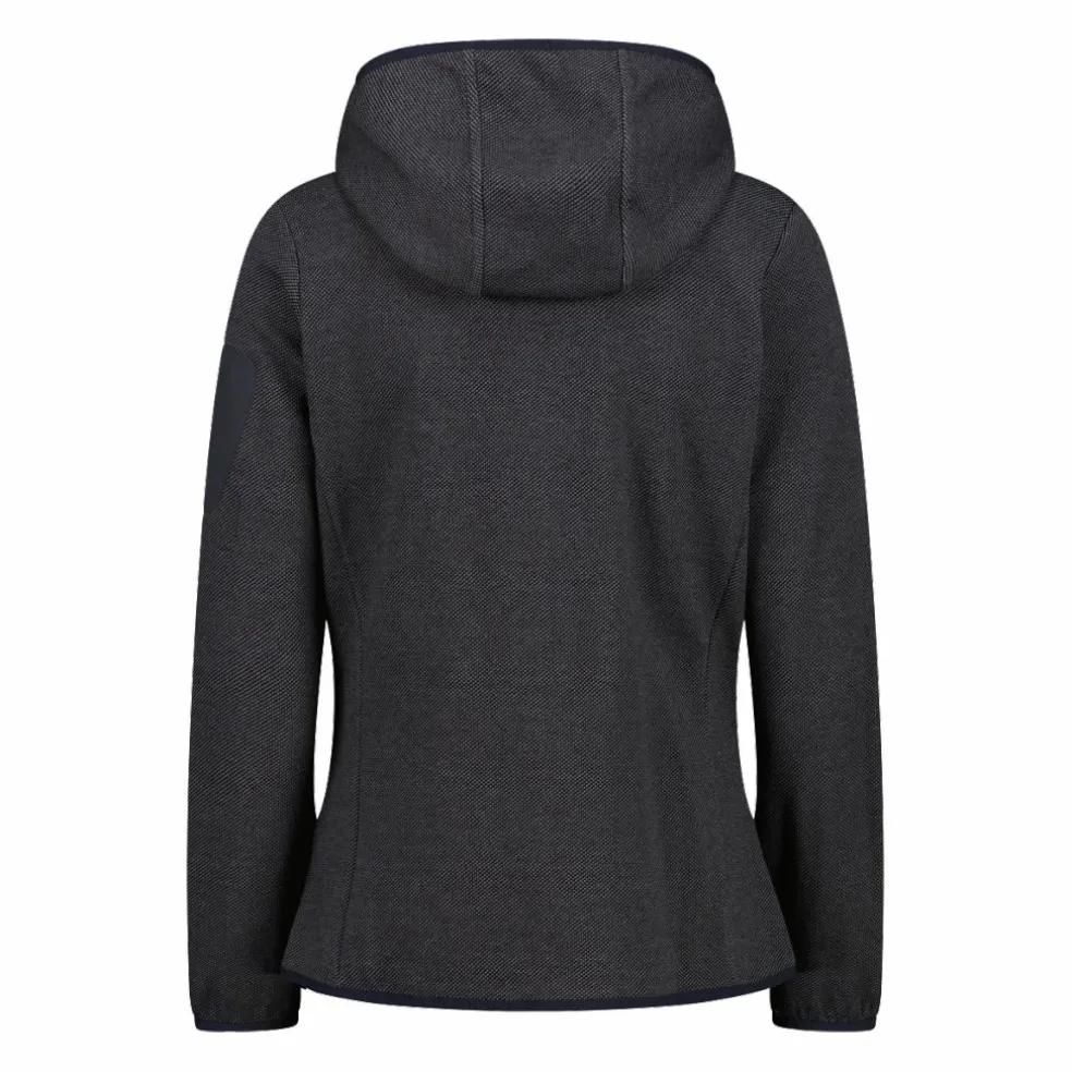 Pile Knit-tech con cappuccio e mesh