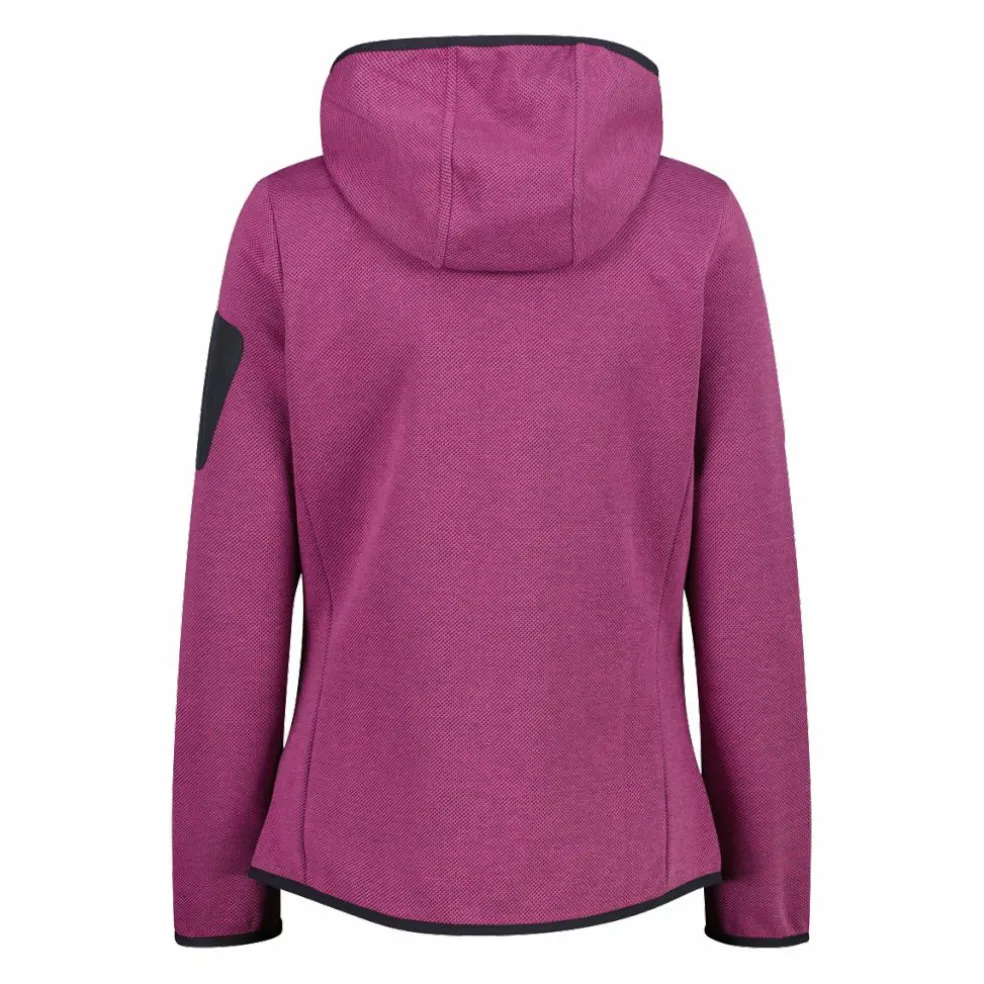 Pile Knit-tech con cappuccio e mesh