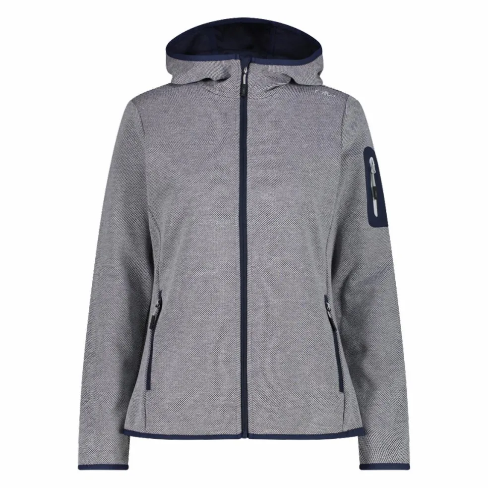Pile Knit-tech con cappuccio e mesh