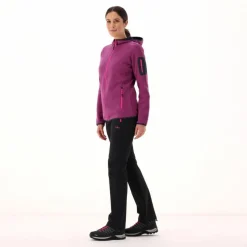 Pile Knit-tech con cappuccio e mesh
