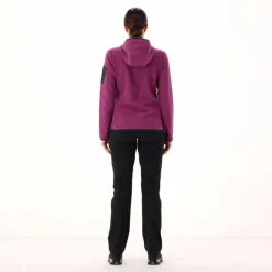 Pile Knit-tech con cappuccio e mesh