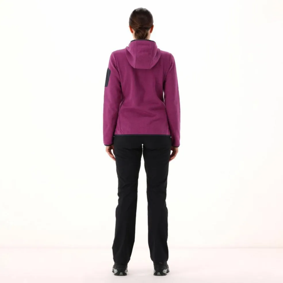 Pile Knit-tech con cappuccio e mesh