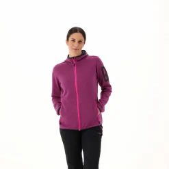 Pile Knit-tech con cappuccio e mesh