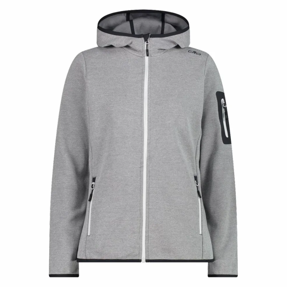 Pile Knit-tech con cappuccio e mesh