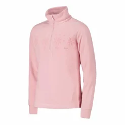 Pile mezza zip arctic fleece da bambina con fiocco di neve