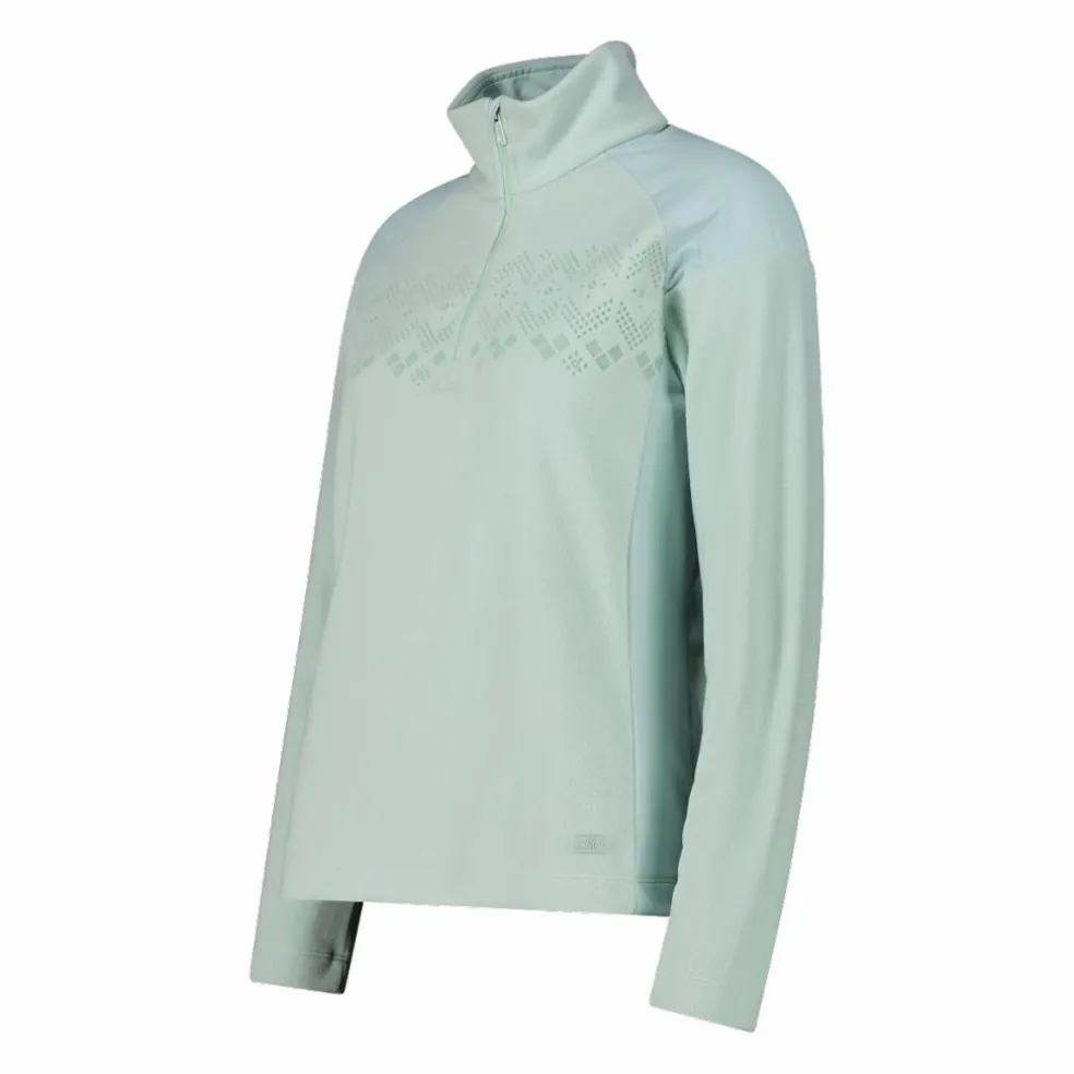 Pile mezza zip arctic fleece da donna con dettaglio stampato frontale