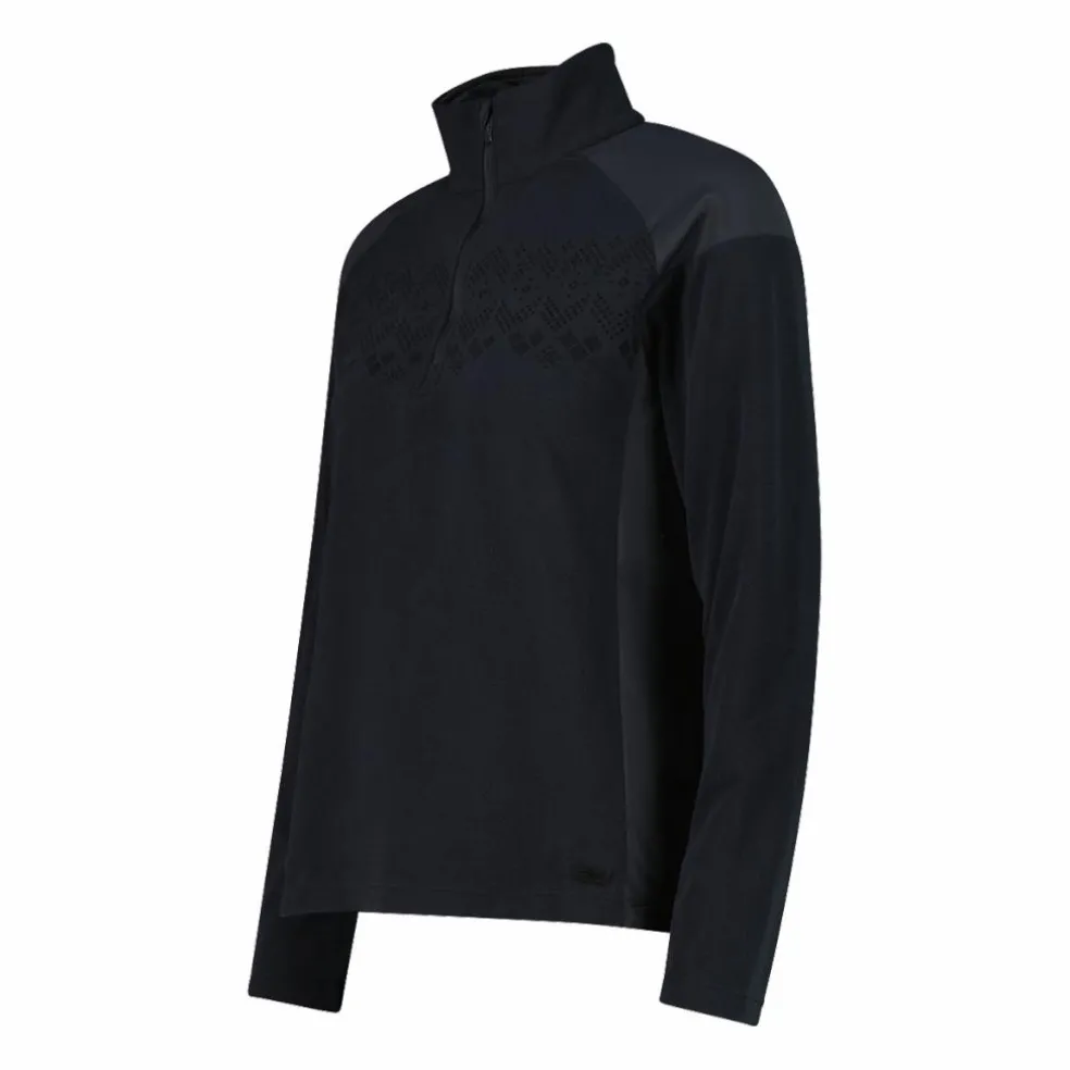 Pile mezza zip arctic fleece da donna con dettaglio stampato frontale