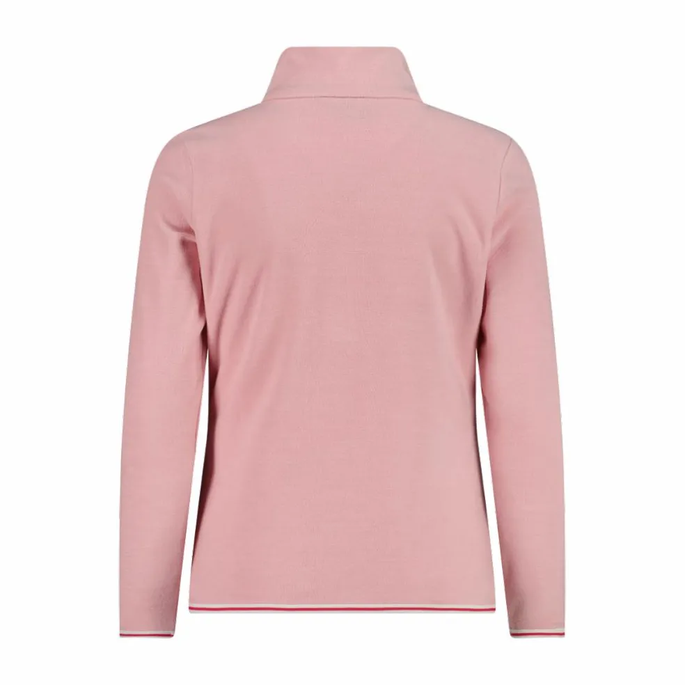 Pile mezza zip bambina mèlange