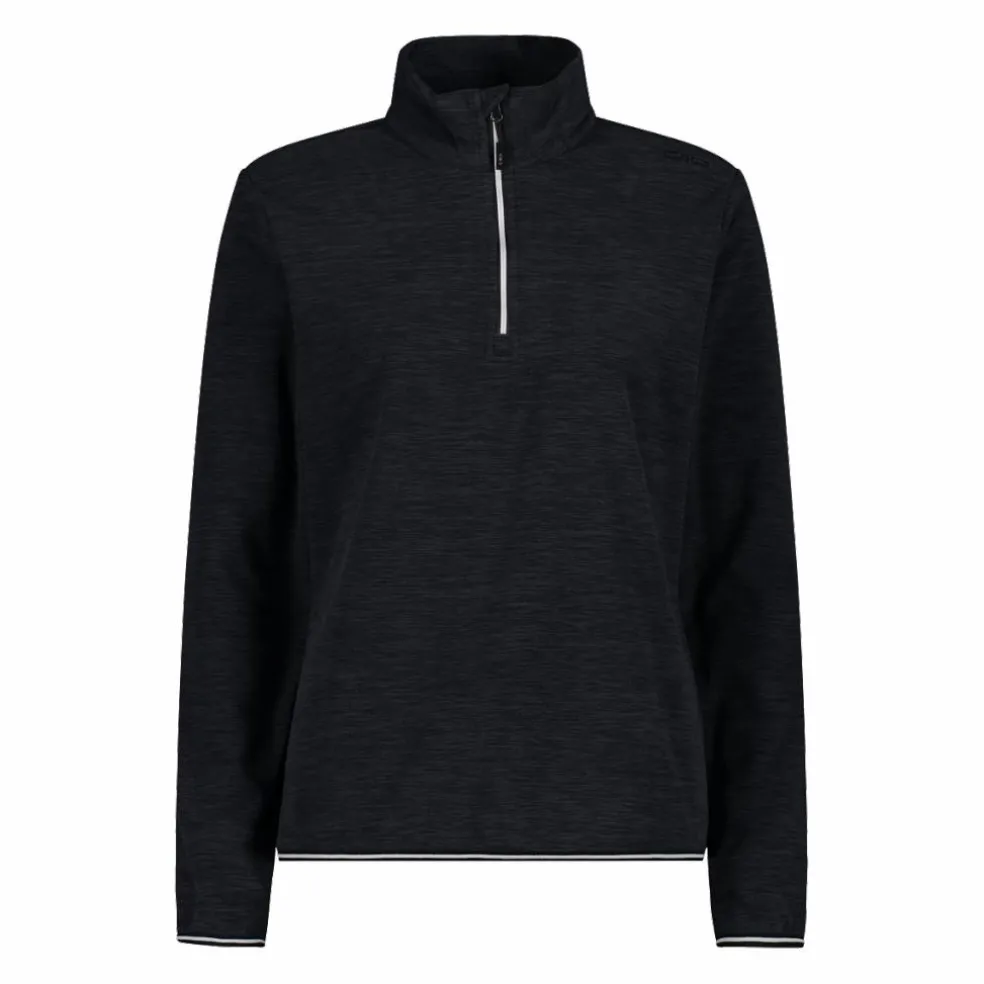 Pile mezza zip donna mèlange