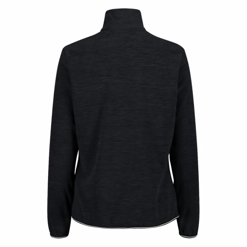 Pile mezza zip donna mèlange