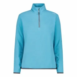 Pile mezza zip donna mèlange
