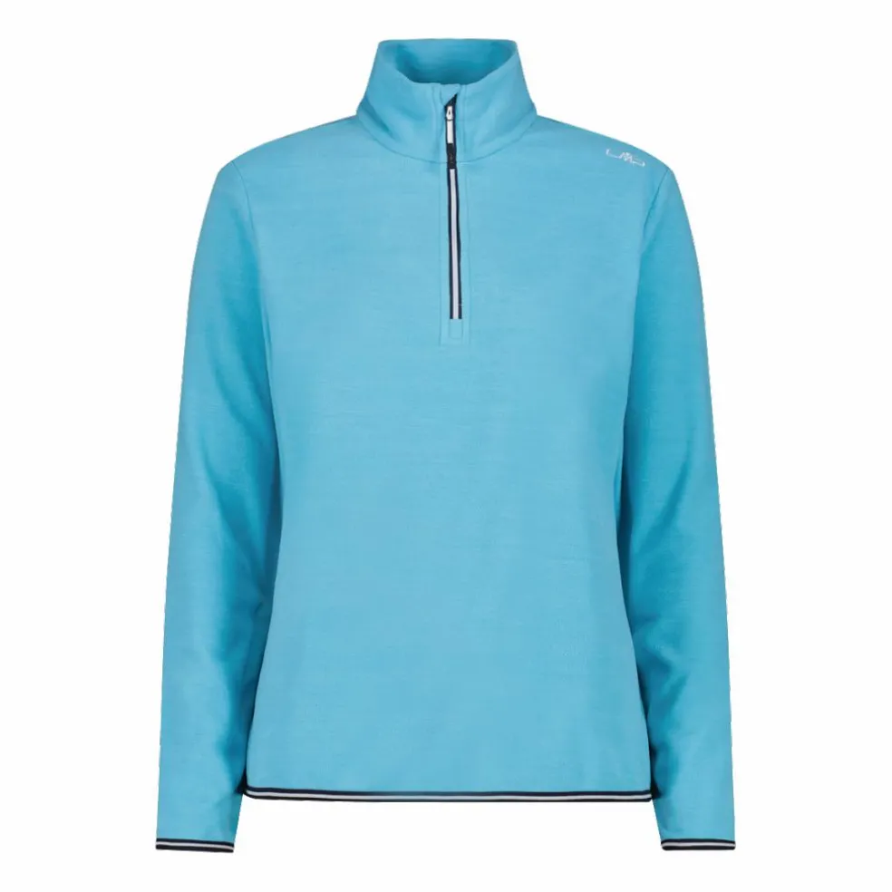 Pile mezza zip donna mèlange