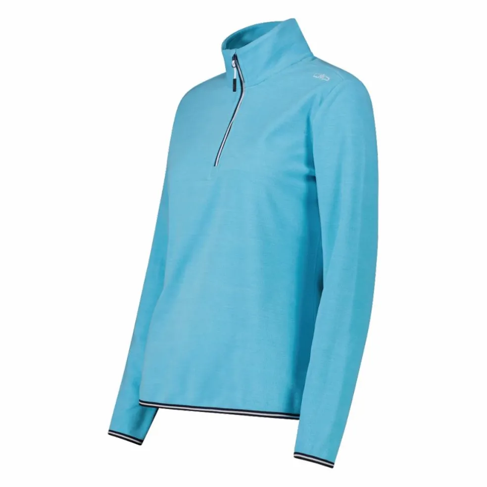 Pile mezza zip donna mèlange