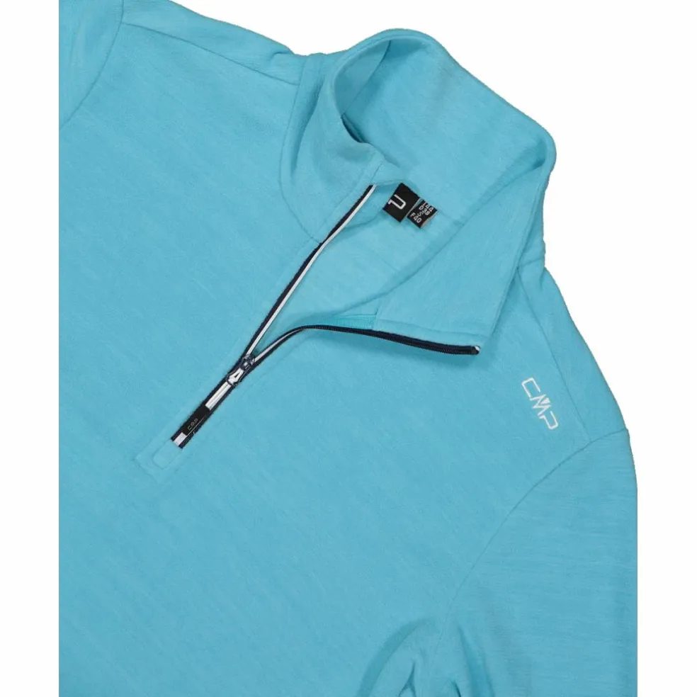 Pile mezza zip donna mèlange