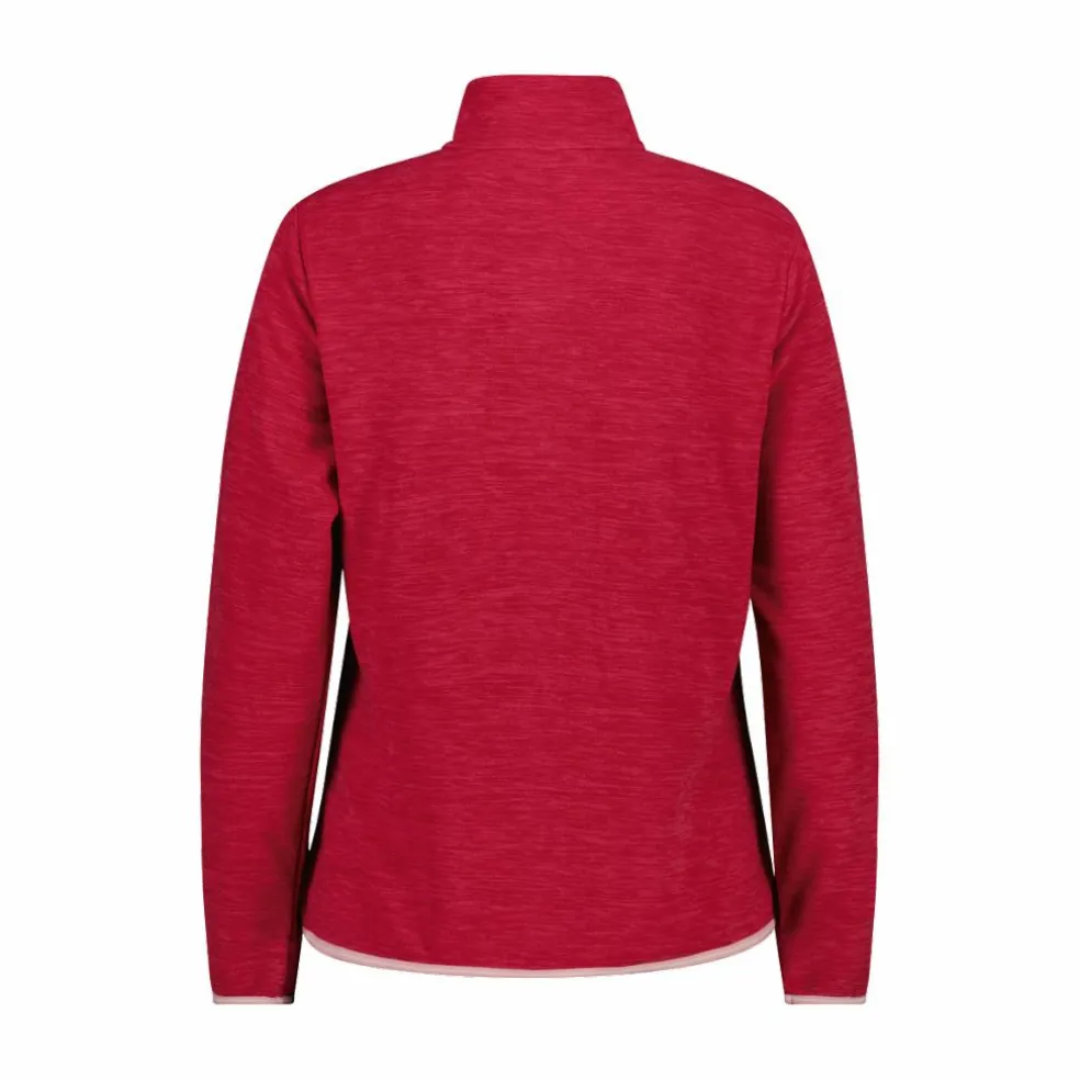 Pile mezza zip donna mèlange