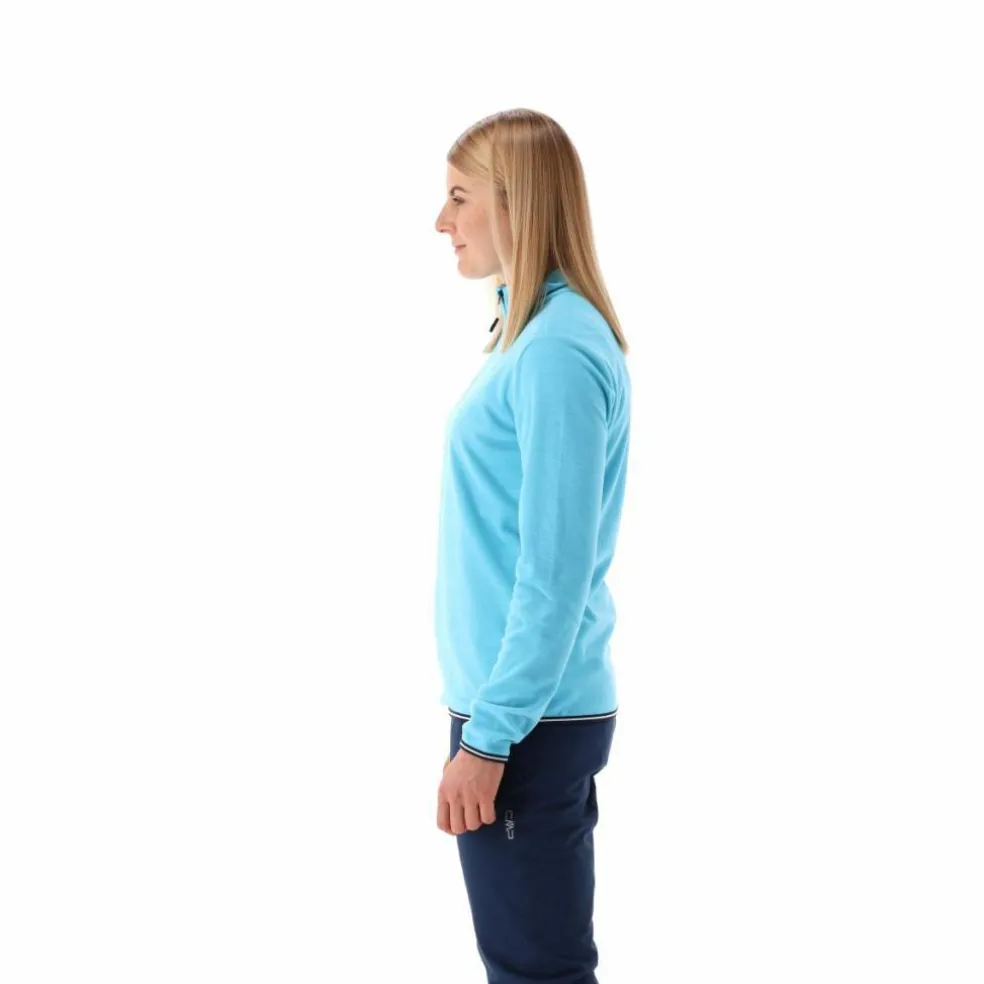 Pile mezza zip donna mèlange