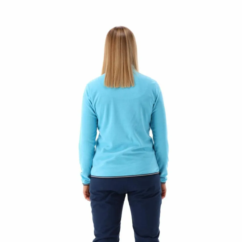 Pile mezza zip donna mèlange