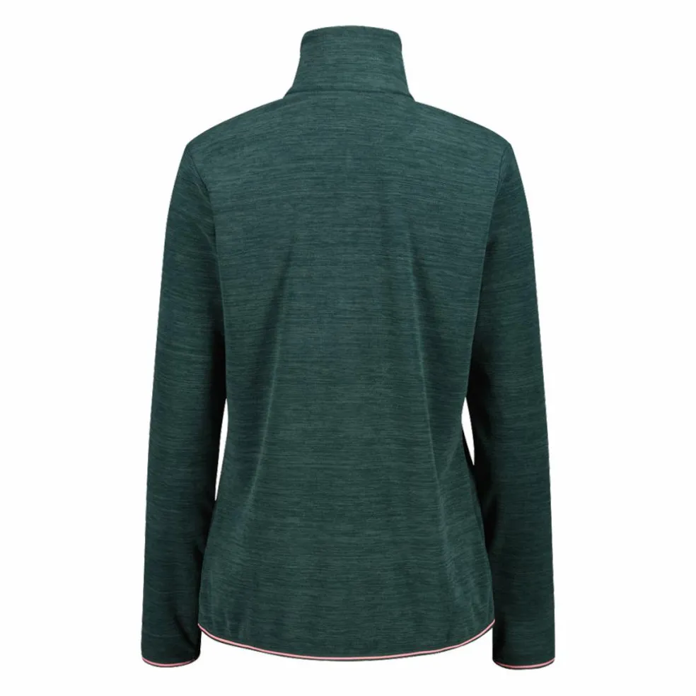 Pile mezza zip donna mèlange