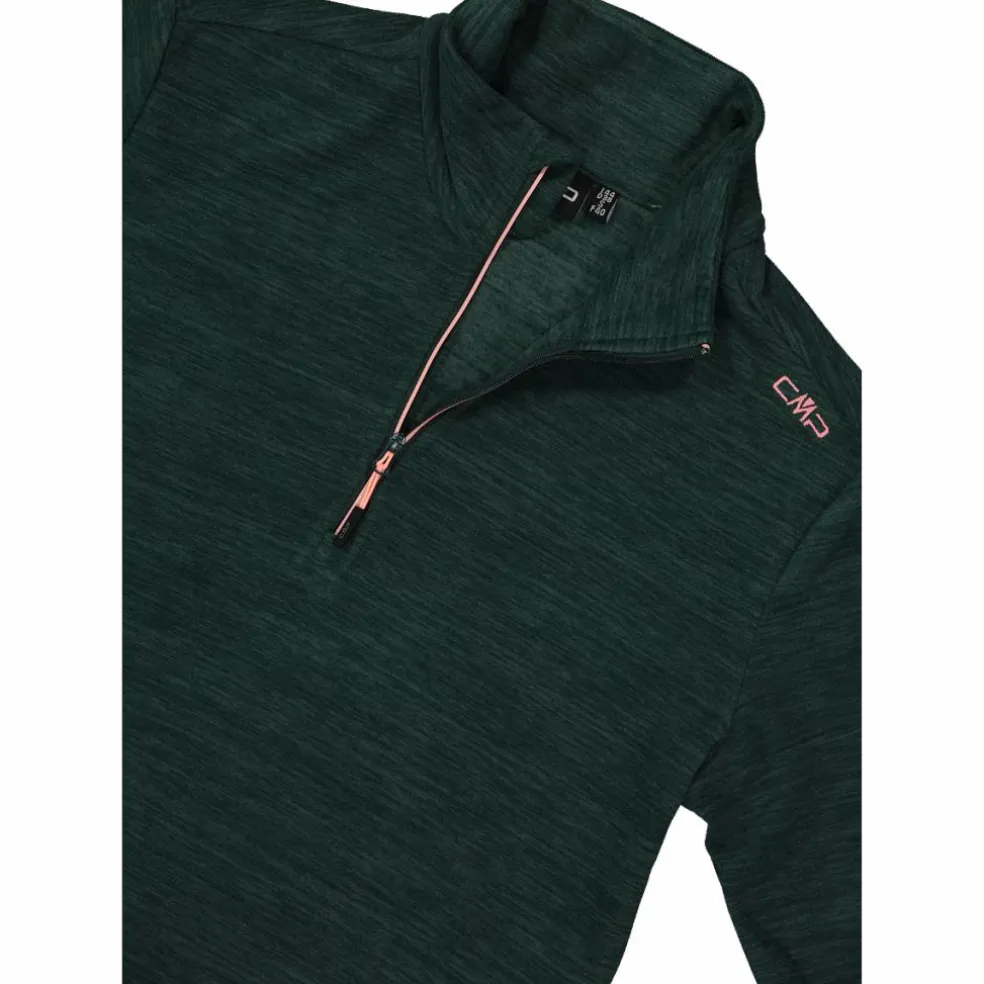 Pile mezza zip donna mèlange