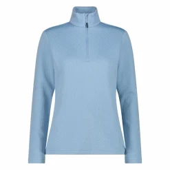 Pile mezza zip elasticizzato da donna con stampa jacquard