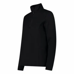 Pile mezza zip elasticizzato da donna con stampa jacquard