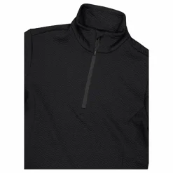 Pile mezza zip elasticizzato da donna con stampa jacquard