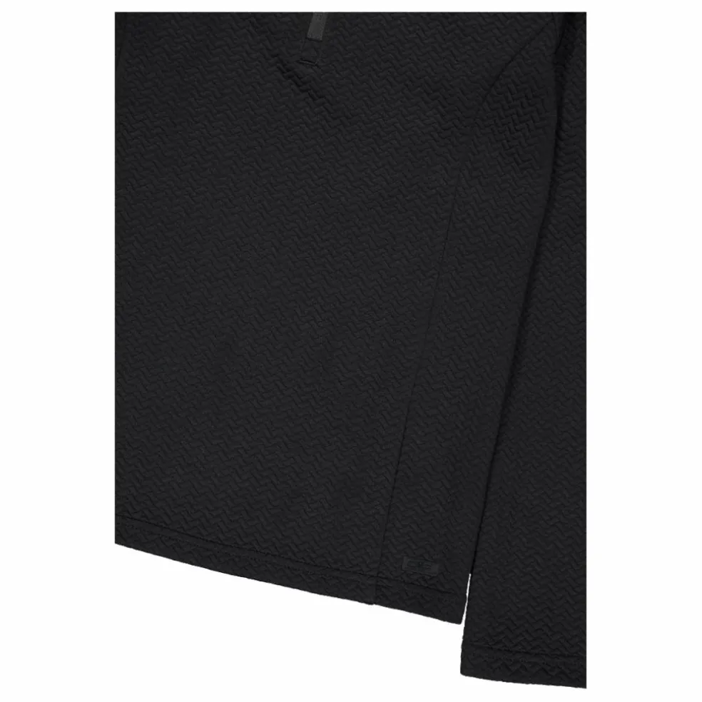 Pile mezza zip elasticizzato da donna con stampa jacquard