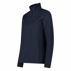 Pile mezza zip elasticizzato da donna con stampa jacquard