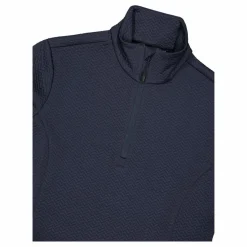 Pile mezza zip elasticizzato da donna con stampa jacquard