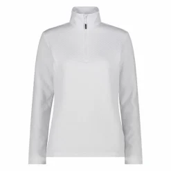Pile mezza zip elasticizzato da donna con stampa jacquard