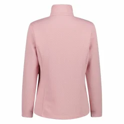 Pile mezza zip elasticizzato da donna con stampa jacquard