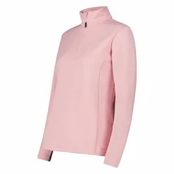 Pile mezza zip elasticizzato da donna con stampa jacquard