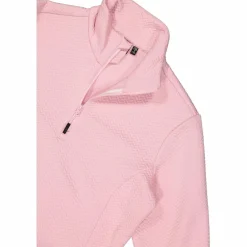 Pile mezza zip elasticizzato da donna con stampa jacquard